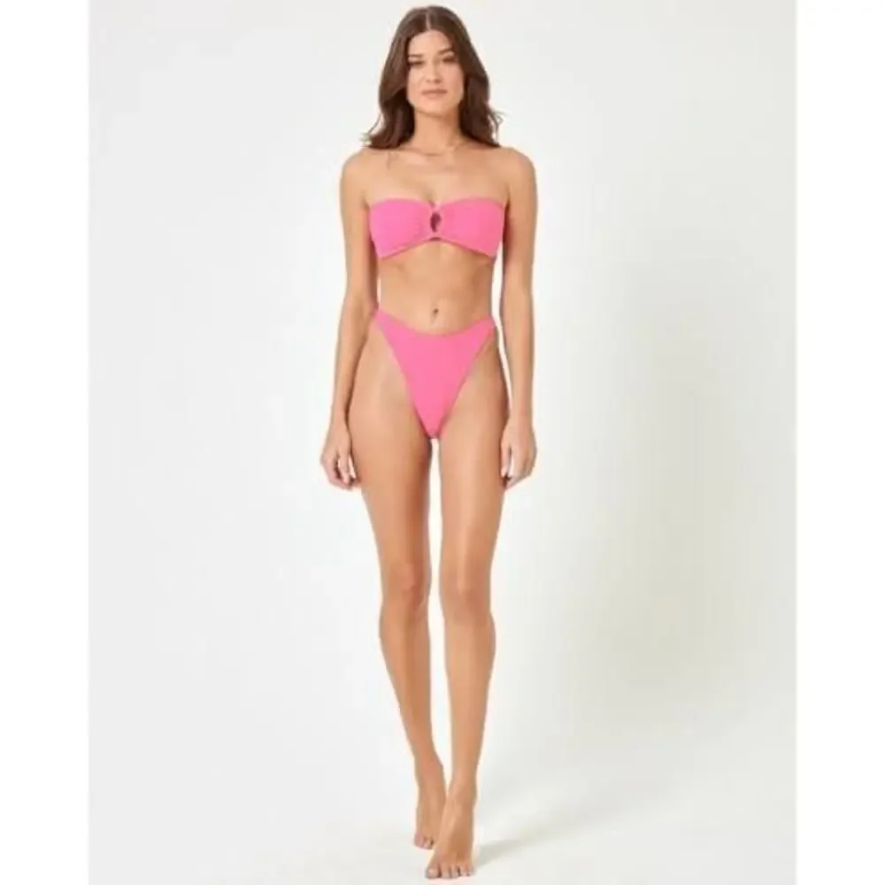 L*Space Leilani Bitsy Bikini Bottom Cosmo Pink Size S NWT